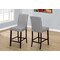 Monarch Specialties Dining Chair, Set Of 2, Counter Height, Upholstered, Kitchen, Dining Room, Pu Leather Look, Grey I 1902 - alternate 3